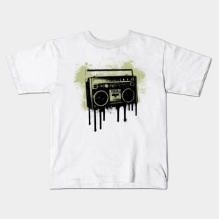 Portable Stereo Splatter Kids T-Shirt